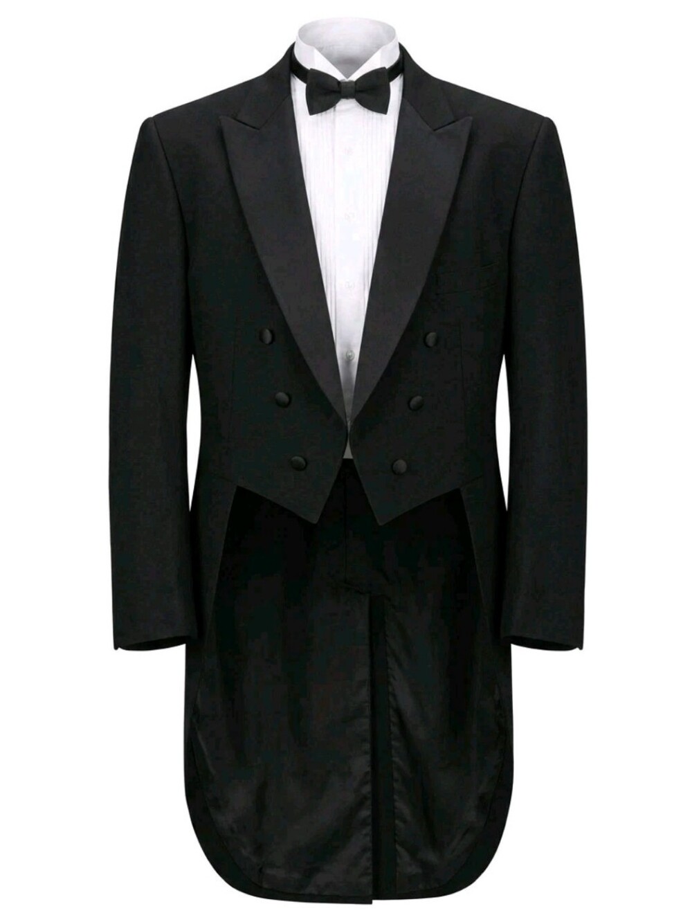 Raffinati Tailcoat Mens 52L Black Satin Lapels Formal Wedding Tuxedo USA Made